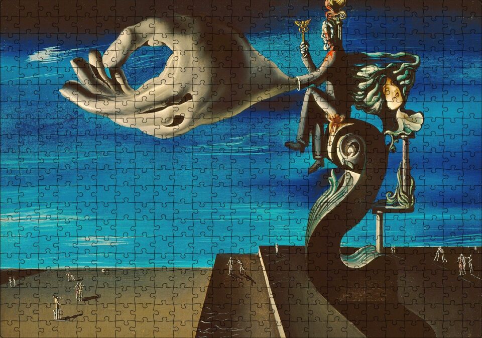 Dali Salvador Sürrealizm Görseli Puzzle Yapboz MDF Ahşap 500 Parça 49 cm X 68 cm