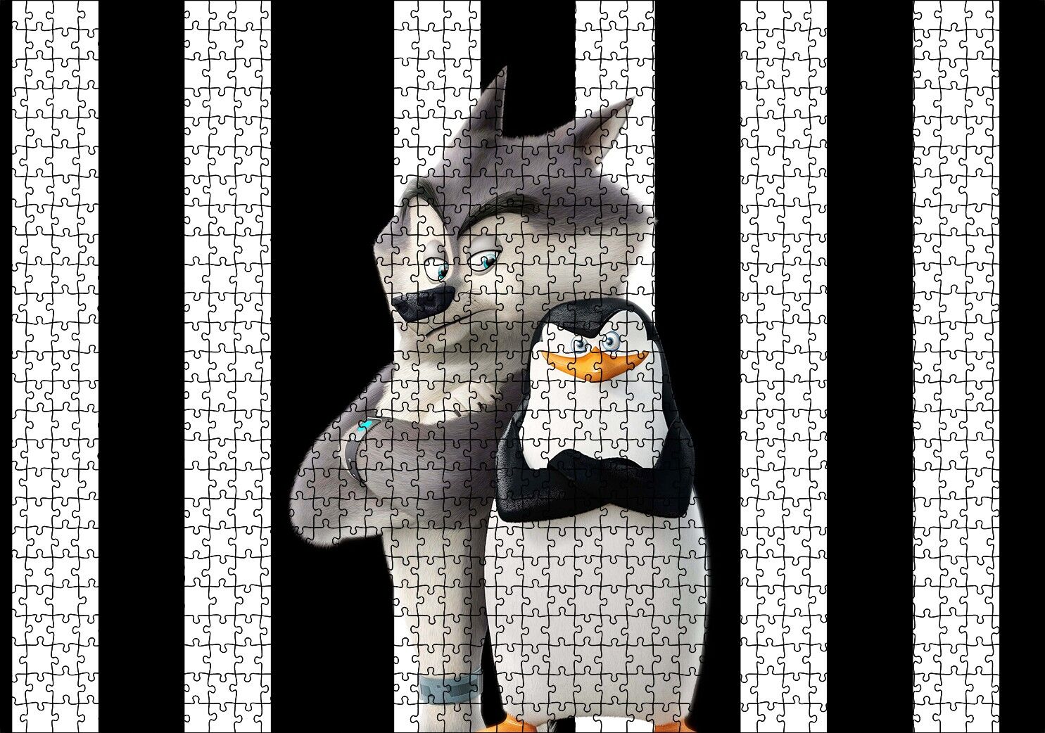 Madagaskar Penguenleri Kaptan Görseli Puzzle Yapboz MDF Ahşap 1000 Parça 49 cm X 68 cm