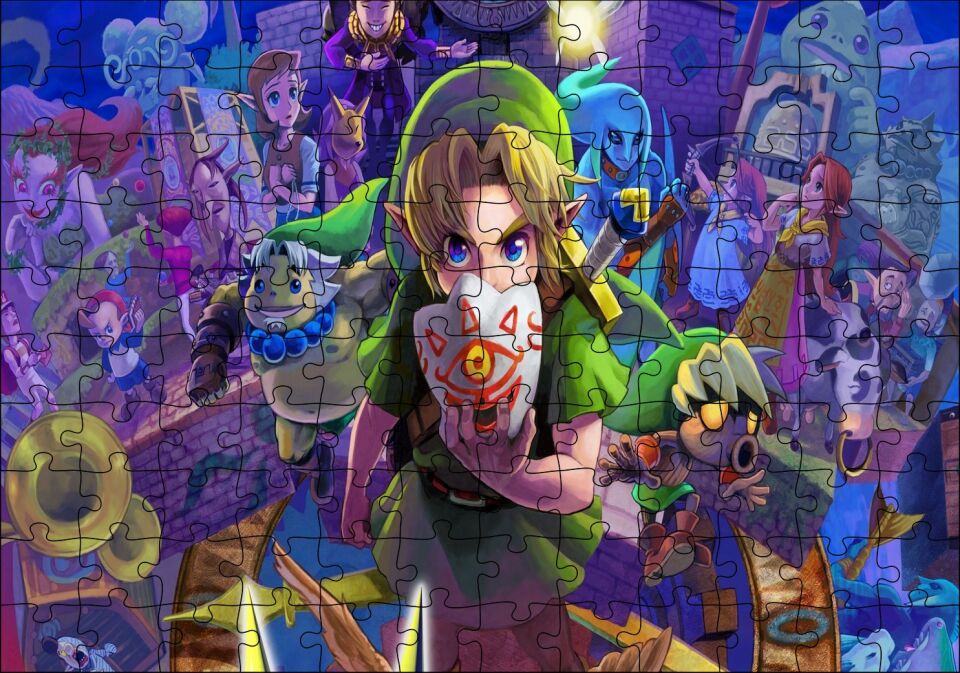 Zelda Majoranın Maskesi Efsanesi Görseli Puzzle Yapboz MDF Ahşap 120 Parça 24 cm X 34 cm