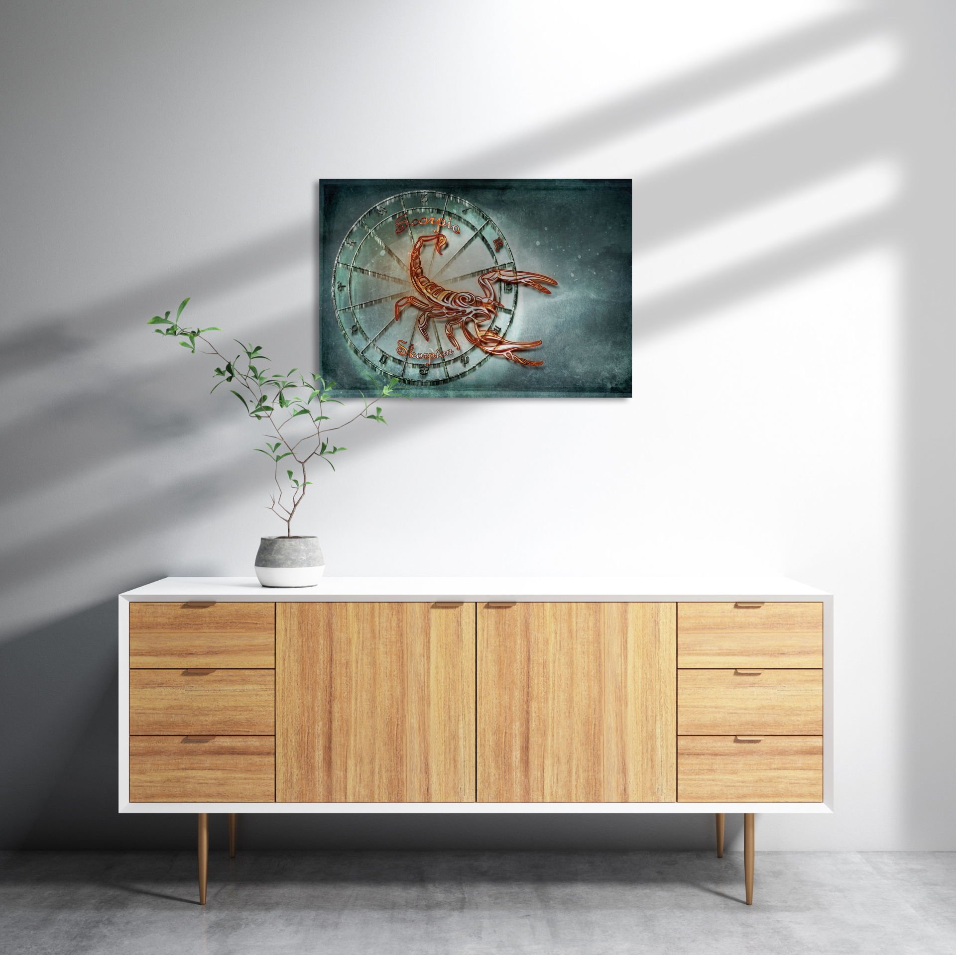 Akrep Burcu Sembo Astroloji MDF Akşap Duvar Tablo 25x35 cm