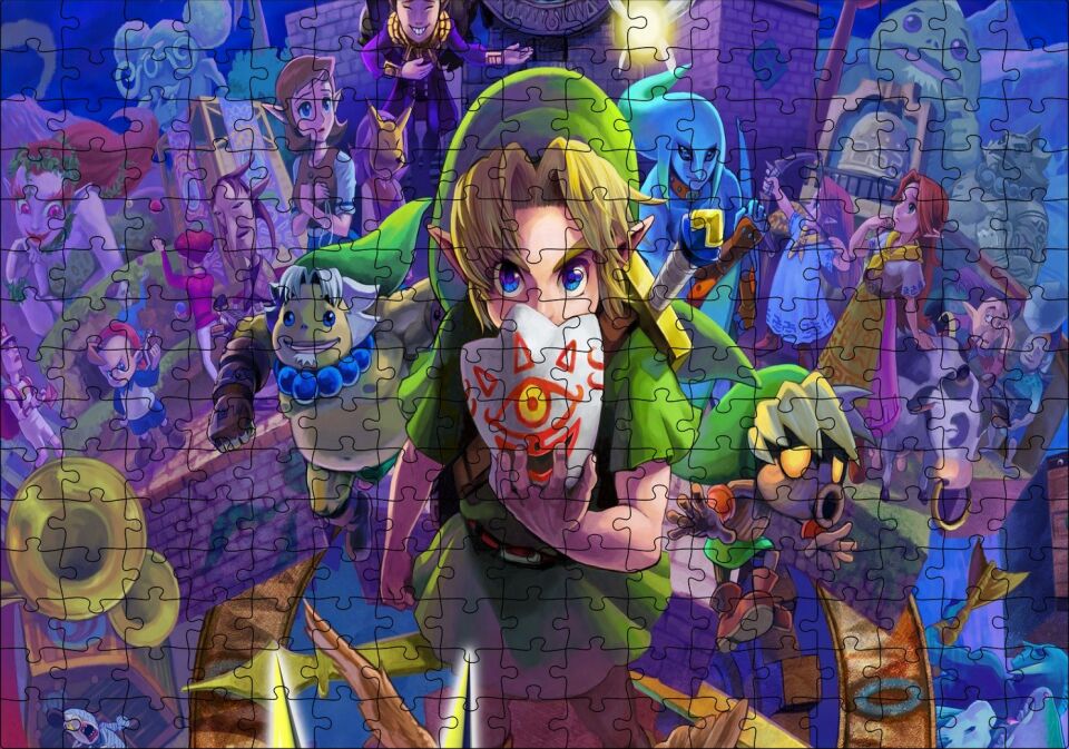 Zelda Majoranın Maskesi Efsanesi Görseli Puzzle Yapboz MDF Ahşap 255 Parça 34 cm X 49 cm
