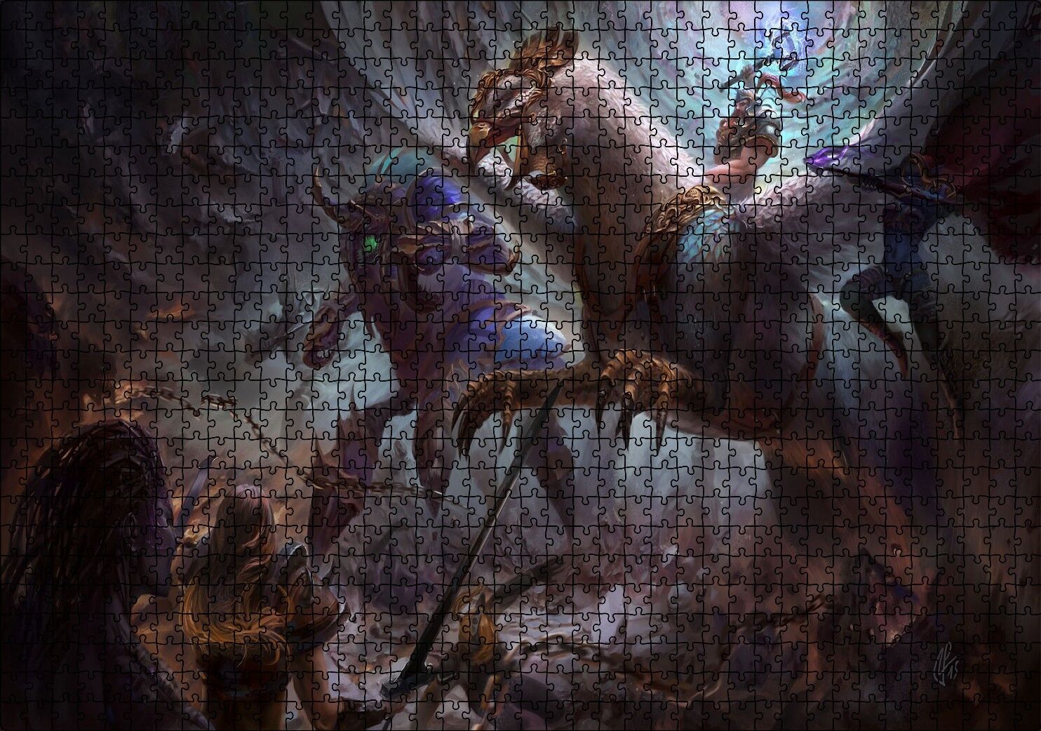 Heroes Of The Storm Oyun Görseli Puzzle Yapboz MDF Ahşap 1000 Parça 49 cm X 68 cm
