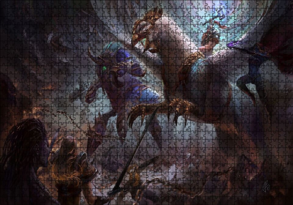 Heroes Of The Storm Oyun Görseli Puzzle Yapboz MDF Ahşap 1000 Parça 49 cm X 68 cm