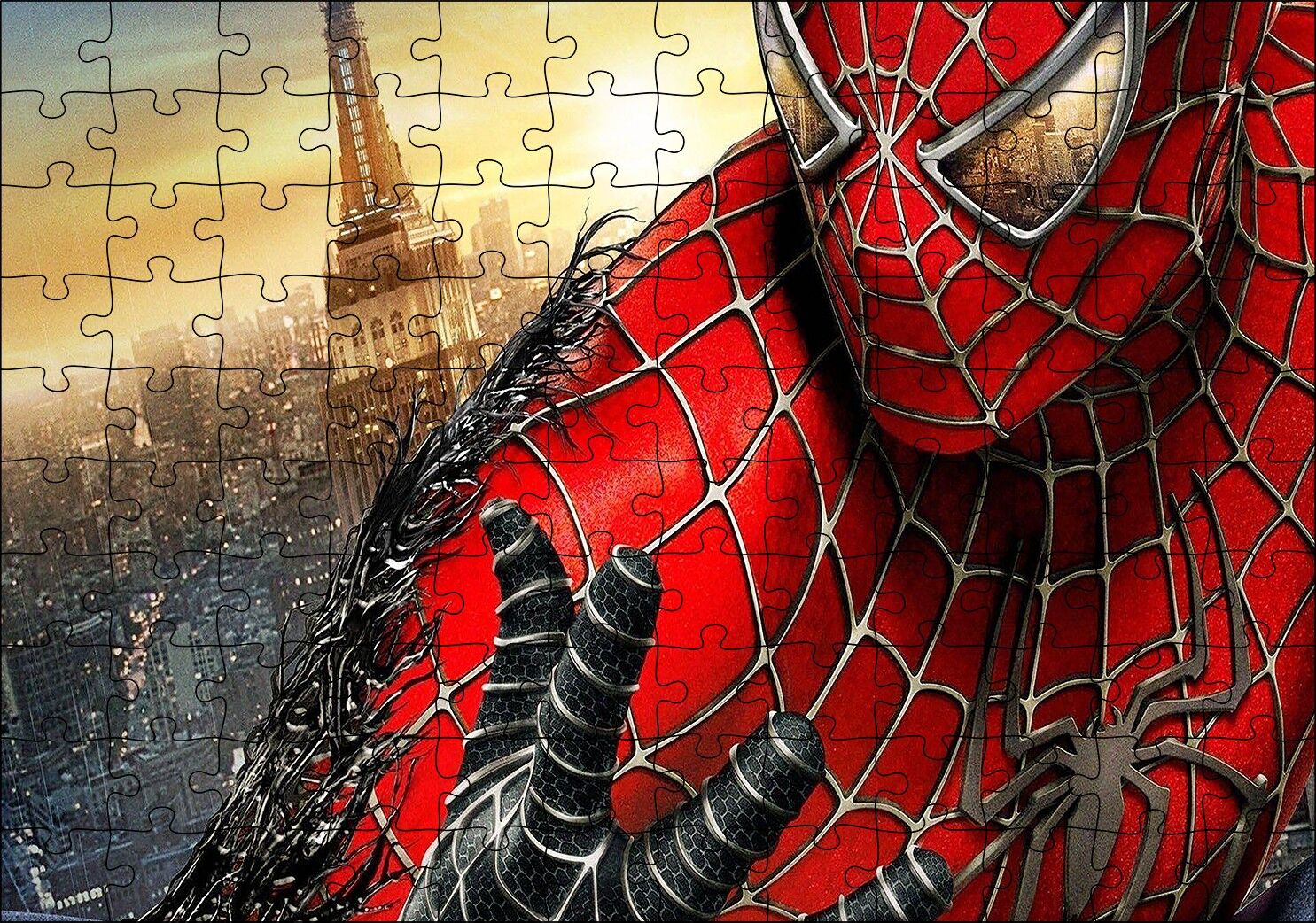 Spider Man Venom İstilası Puzzle Yapboz MDF Ahşap