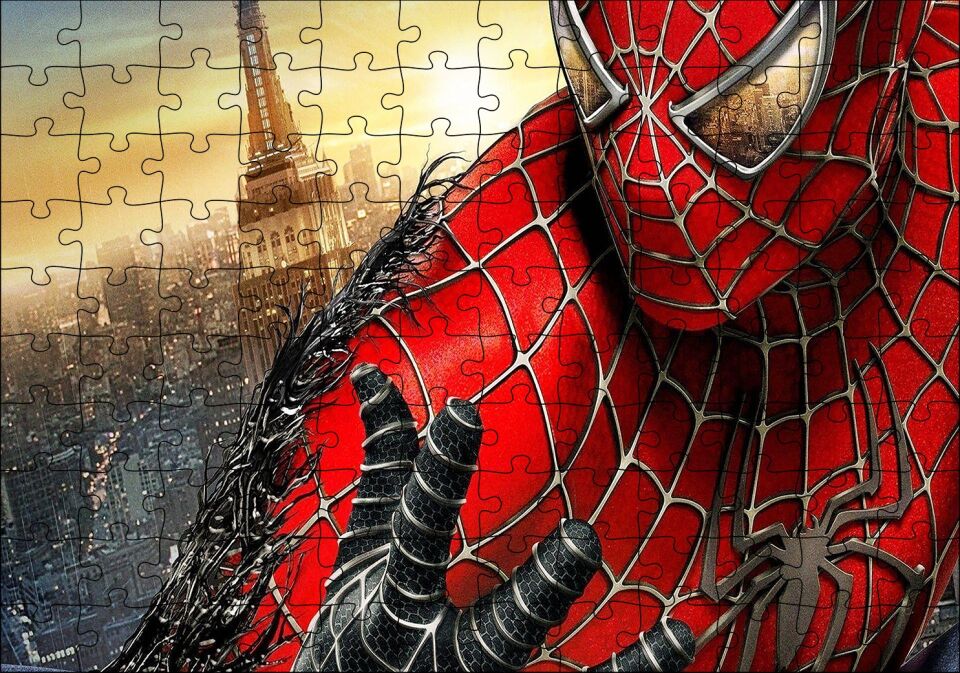 Spider Man Venom İstilası Puzzle Yapboz MDF Ahşap