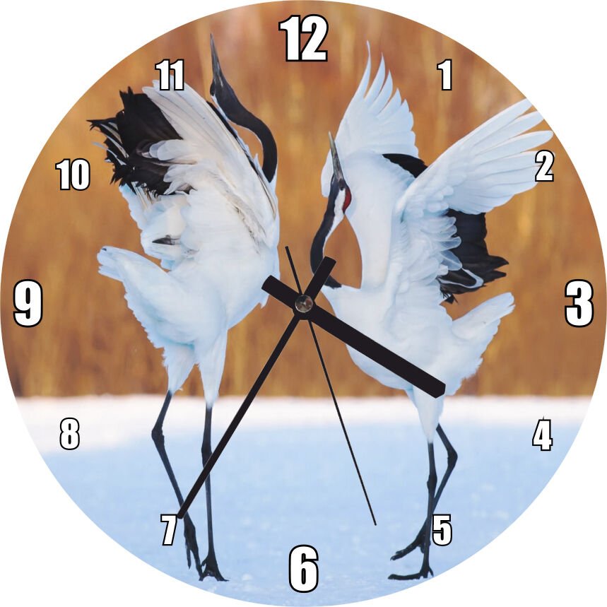 Japon Turna Dansı Görseli Mdf Ahşap Duvar Saati