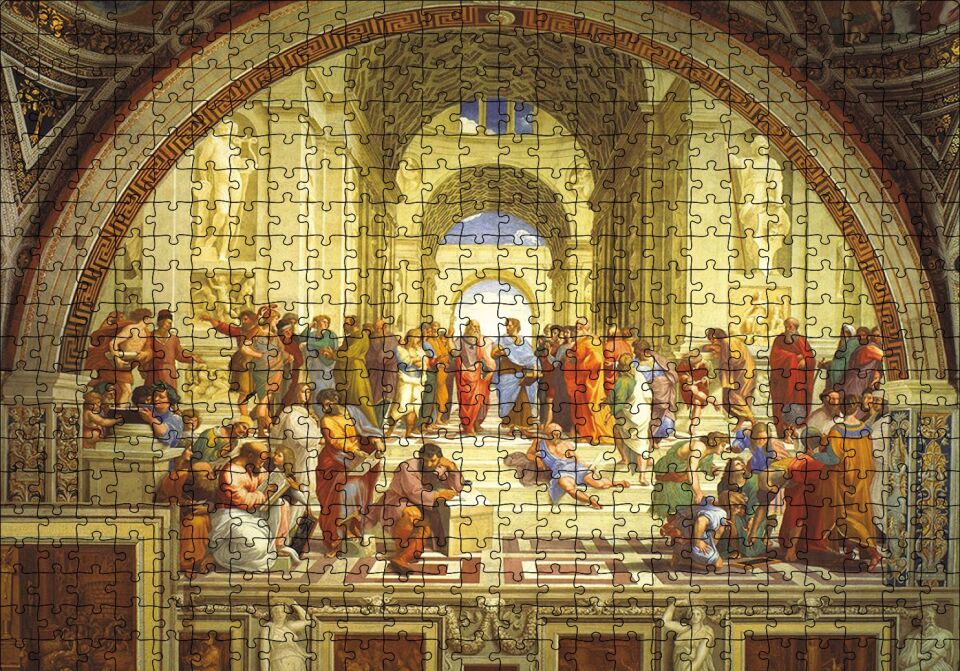 Atina Okulu Puzzle Yapboz MDF Ahşap 500 Parça 49 cm X 68 cm