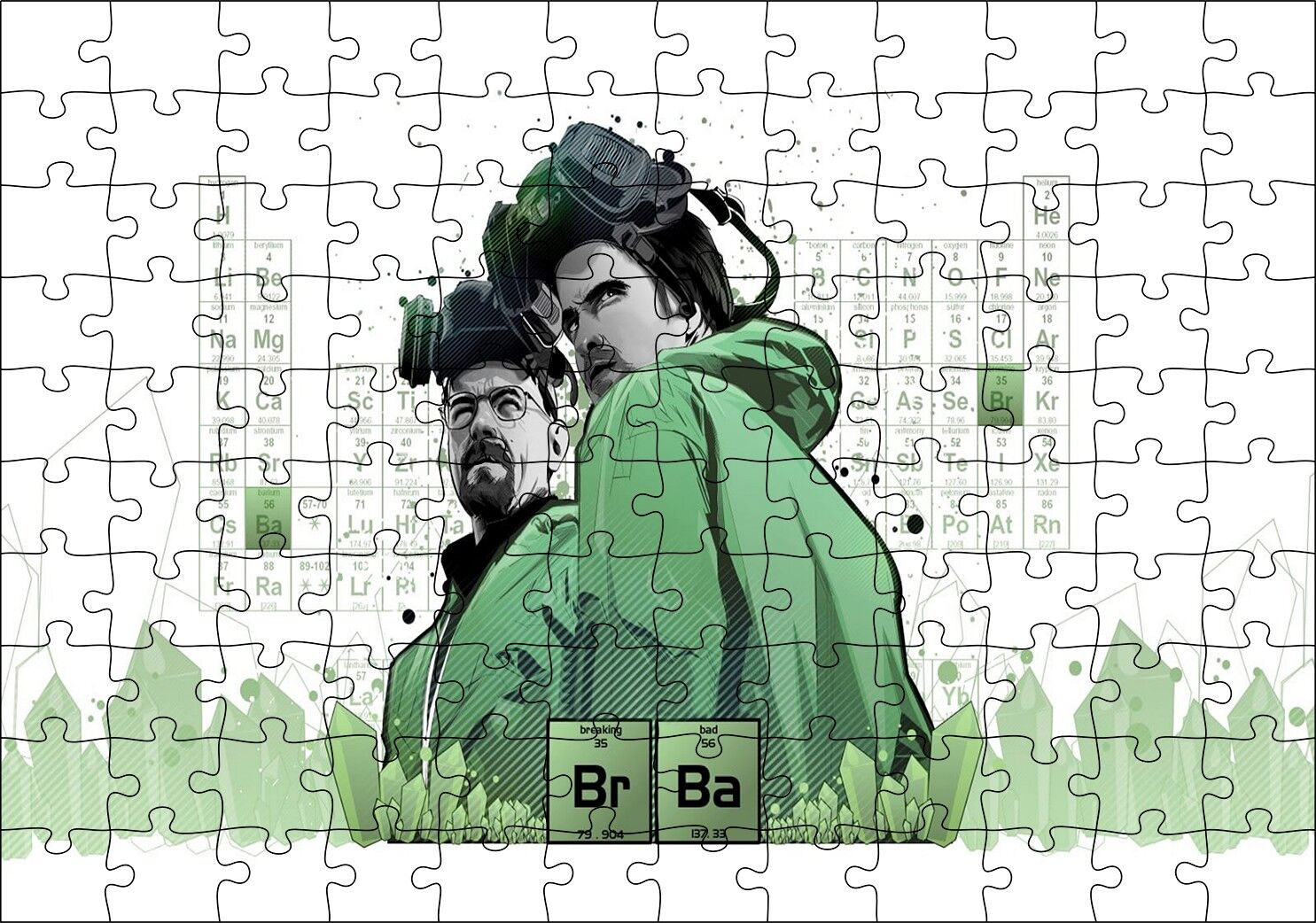 Breaking Bad Jesse Kimya Cetveli Görseli Puzzle Yapboz MDF Ahşap