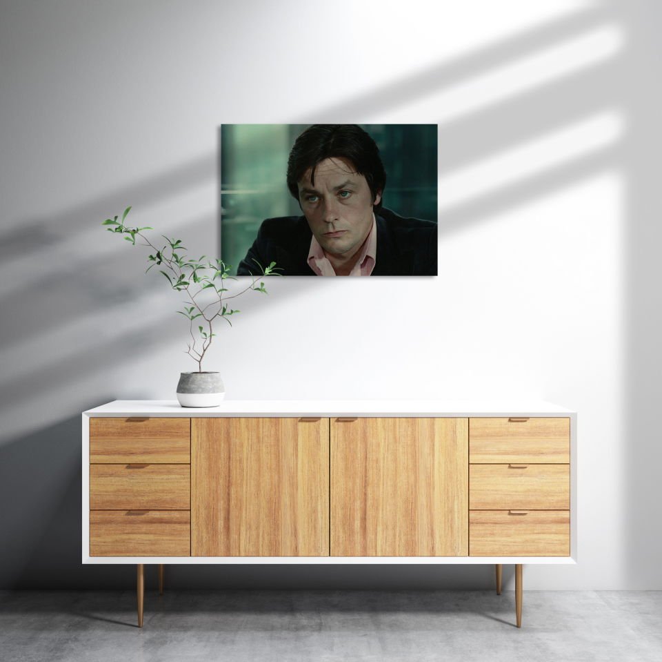 Alain Delon Renkli Görseller MDF Akşap Duvar Tablo 50x70 cm