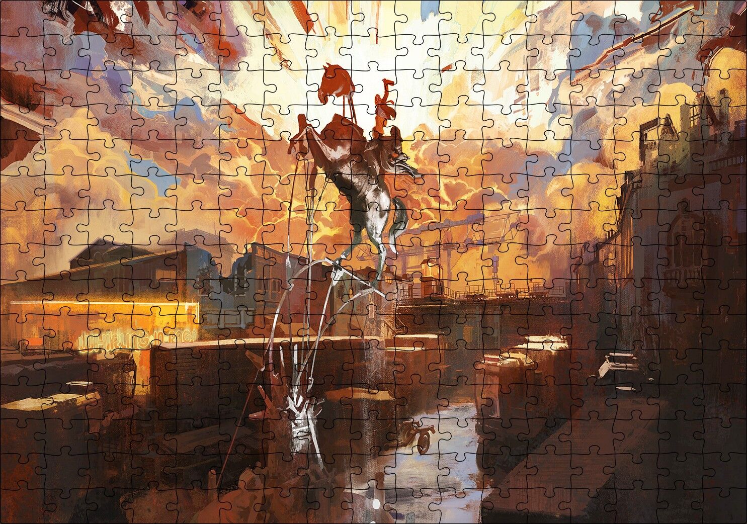 Disco Elysium Displate Koleksiyonu Görseli Puzzle Yapboz MDF Ahşap 255 Parça 34 cm X 49 cm