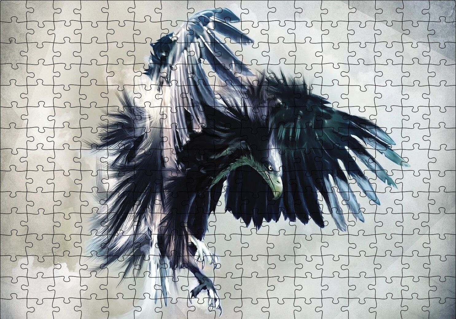 Av Hedefli Kartal Puzzle Yapboz MDF Ahşap 255 Parça 34 cm X 49 cm