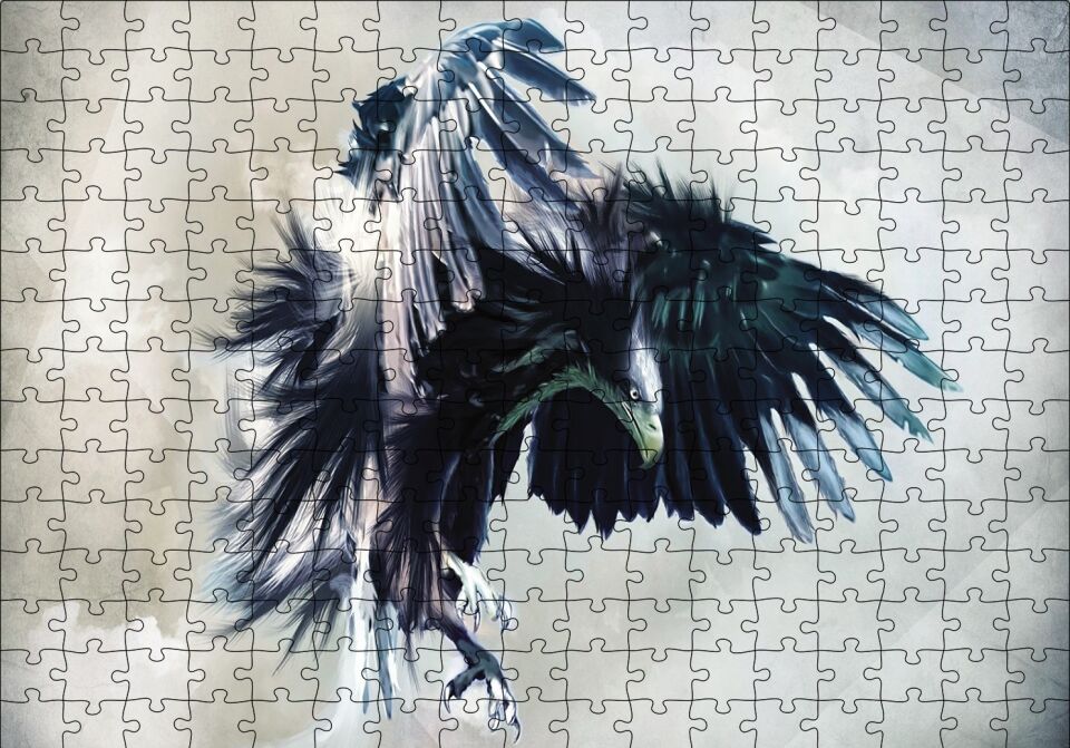 Av Hedefli Kartal Puzzle Yapboz MDF Ahşap 255 Parça 34 cm X 49 cm