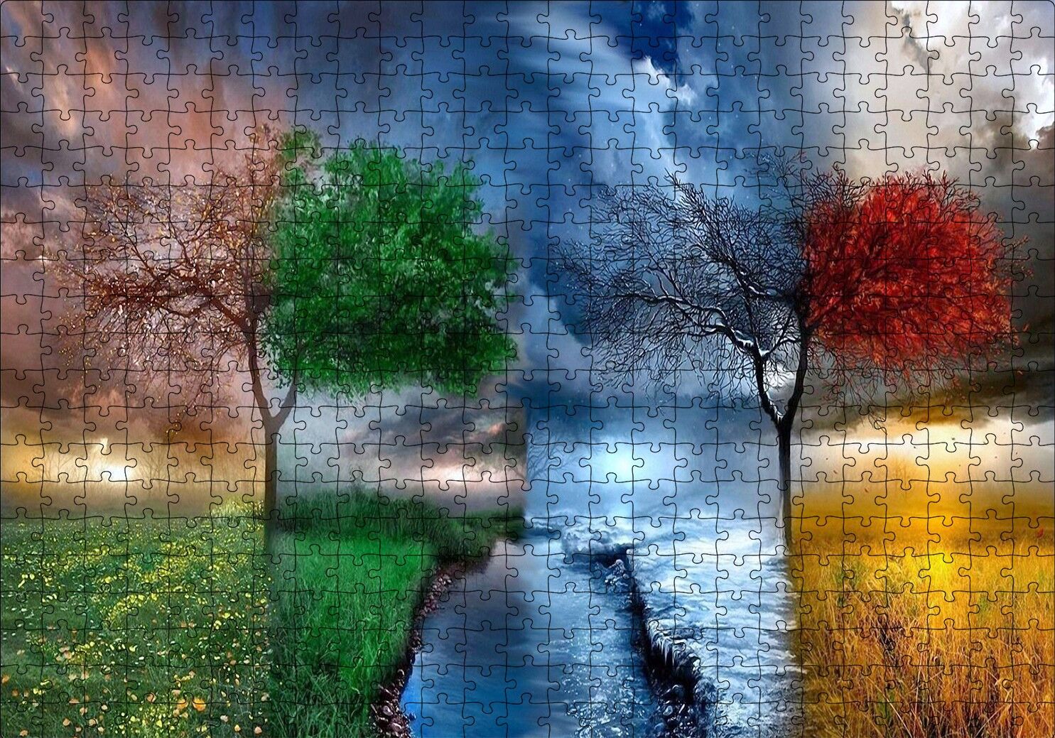 a İllüstrasyon Puzzle Yapboz MDF Ahşap 500 Parça 49 cm X 68 cm