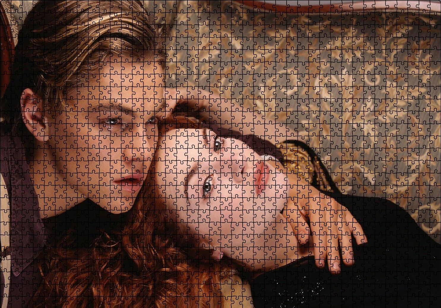Titanic Rose ve Jack Kanepede Puzzle Yapboz MDF Ahşap 1000 Parça 49 cm X 68 cm
