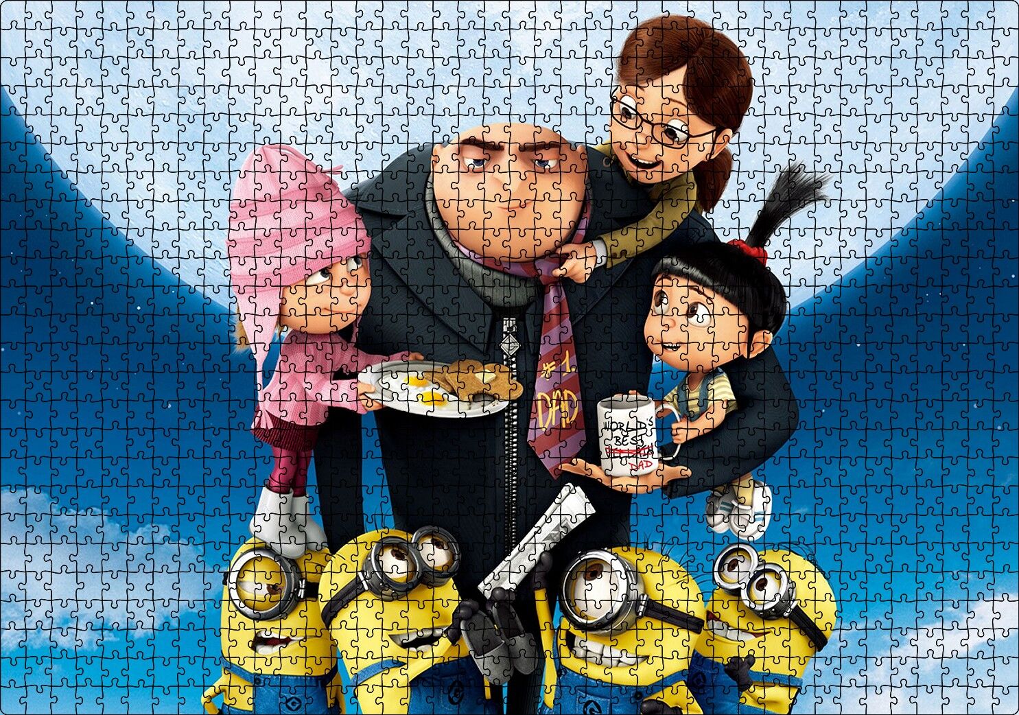En Sevdiğim Kötü Adam Çizgi Film Puzzle Yapboz MDF Ahşap 1000 Parça 49 cm X 68 cm