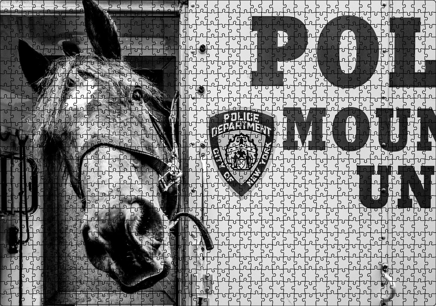 New York Polis Departmanı'nın Emektar Üyesi Puzzle Yapboz MDF Ahşap 1000 Parça 49 cm X 68 cm