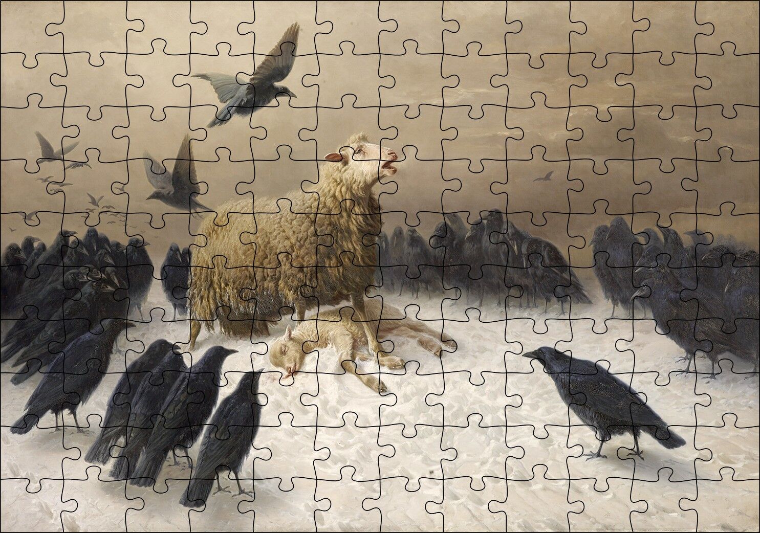 Izdırap Ağustos Friedrich Albrecht Schenck Görseli Puzzle Yapboz MDF Ahşap