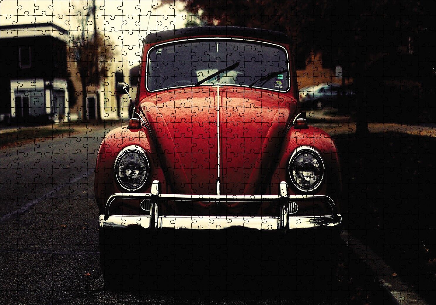 Kırmızı Vosvos Puzzle Yapboz MDF Ahşap 500 Parça 49 cm X 68 cm