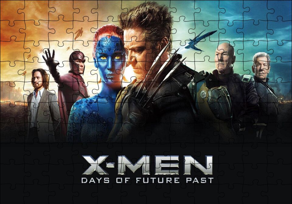 X Men Days of Future Görsel Puzzle Yapboz MDF Ahşap 120 Parça 24 cm X 34 cm