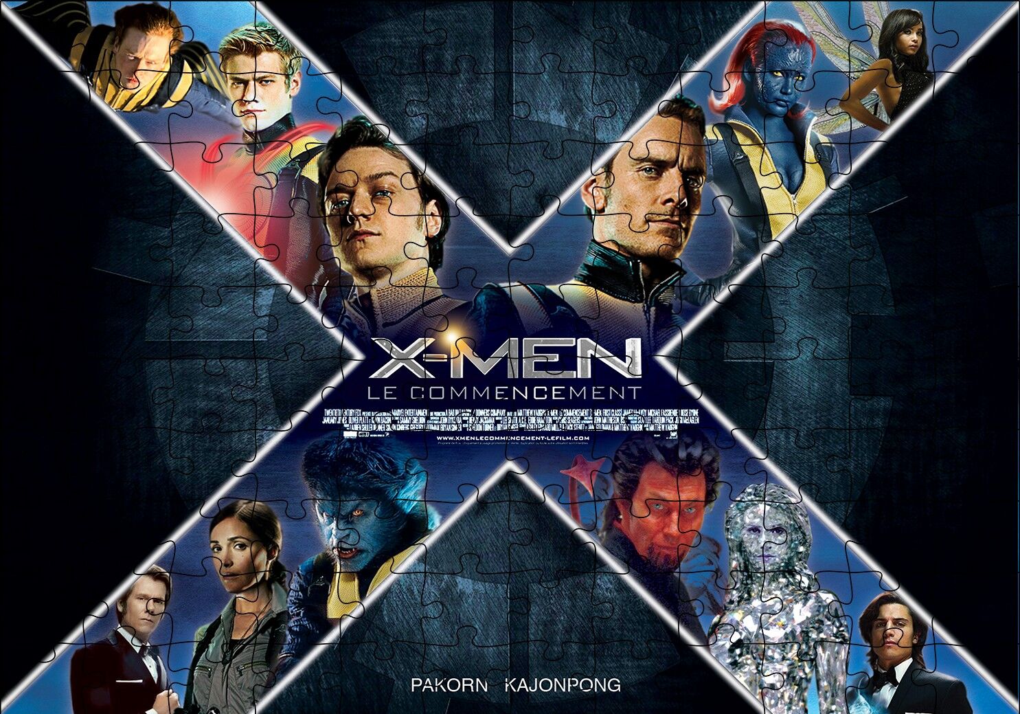 X Men Film Afişi Puzzle Yapboz MDF Ahşap 120 Parça 24 cm X 34 cm