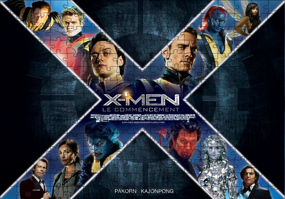 X Men Film Afişi Puzzle Yapboz MDF Ahşap 255 Parça 34 cm X 49 cm
