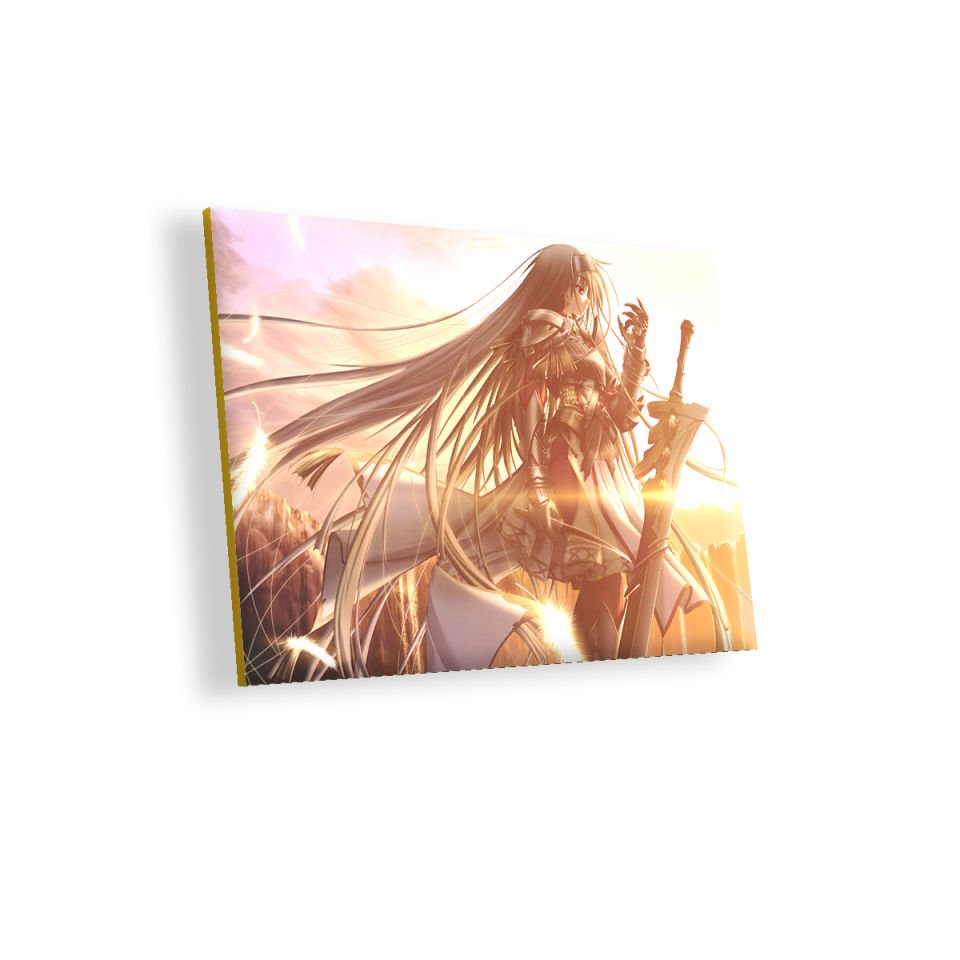 Animasyon Savaşçı Kadın MDF Akşap Duvar Tablo 25x35 cm