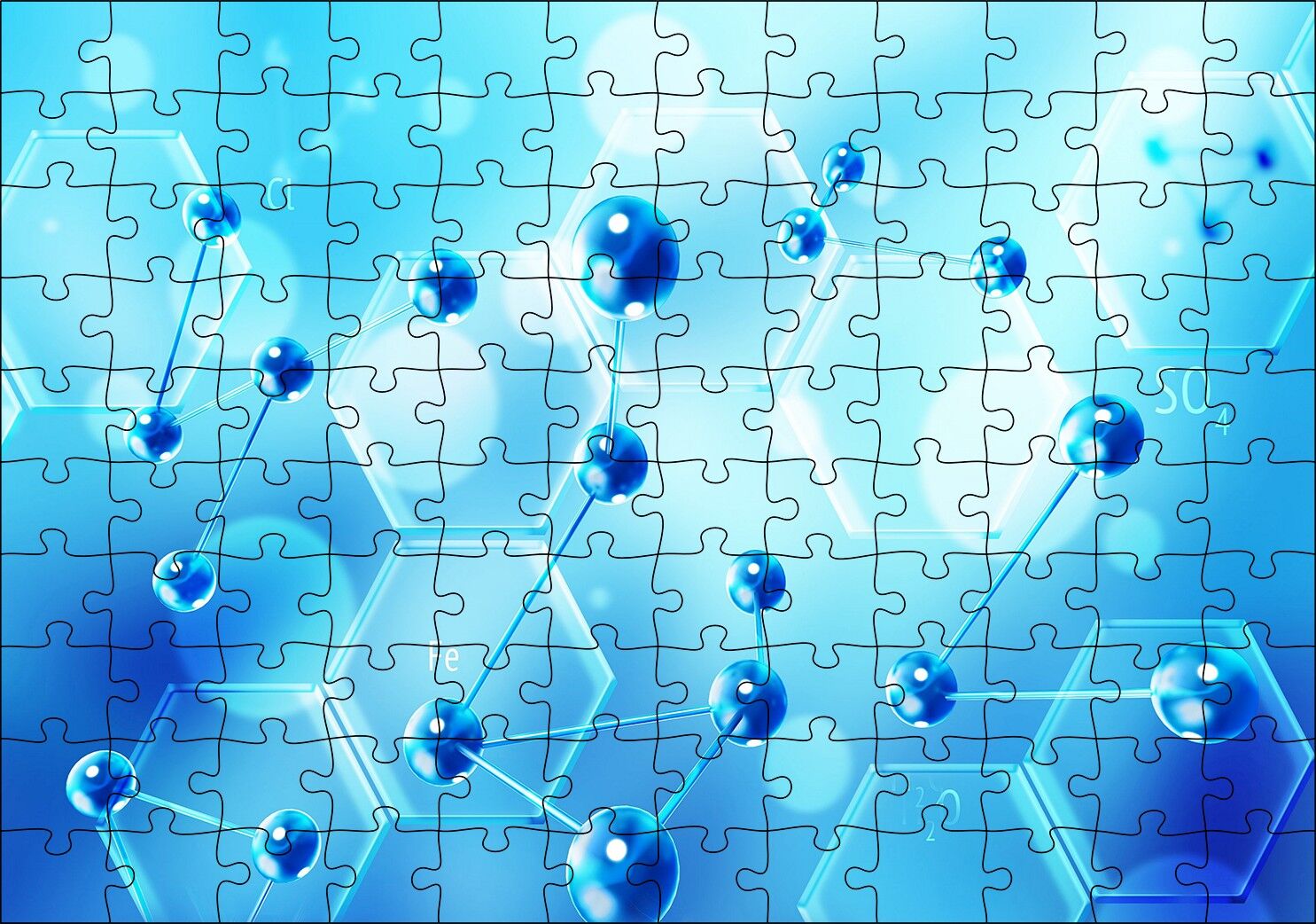 Kimya Sunum Temaları Görseli Puzzle Yapboz MDF Ahşap