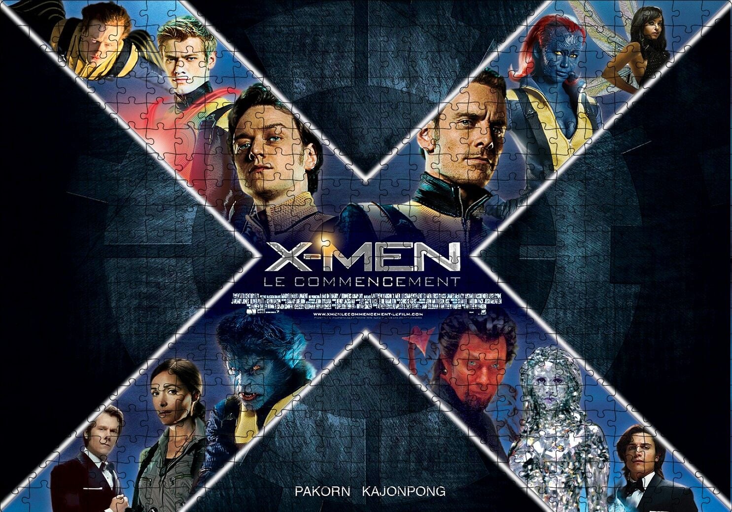 X Men Film Afişi Puzzle Yapboz MDF Ahşap 500 Parça 49 cm X 68 cm