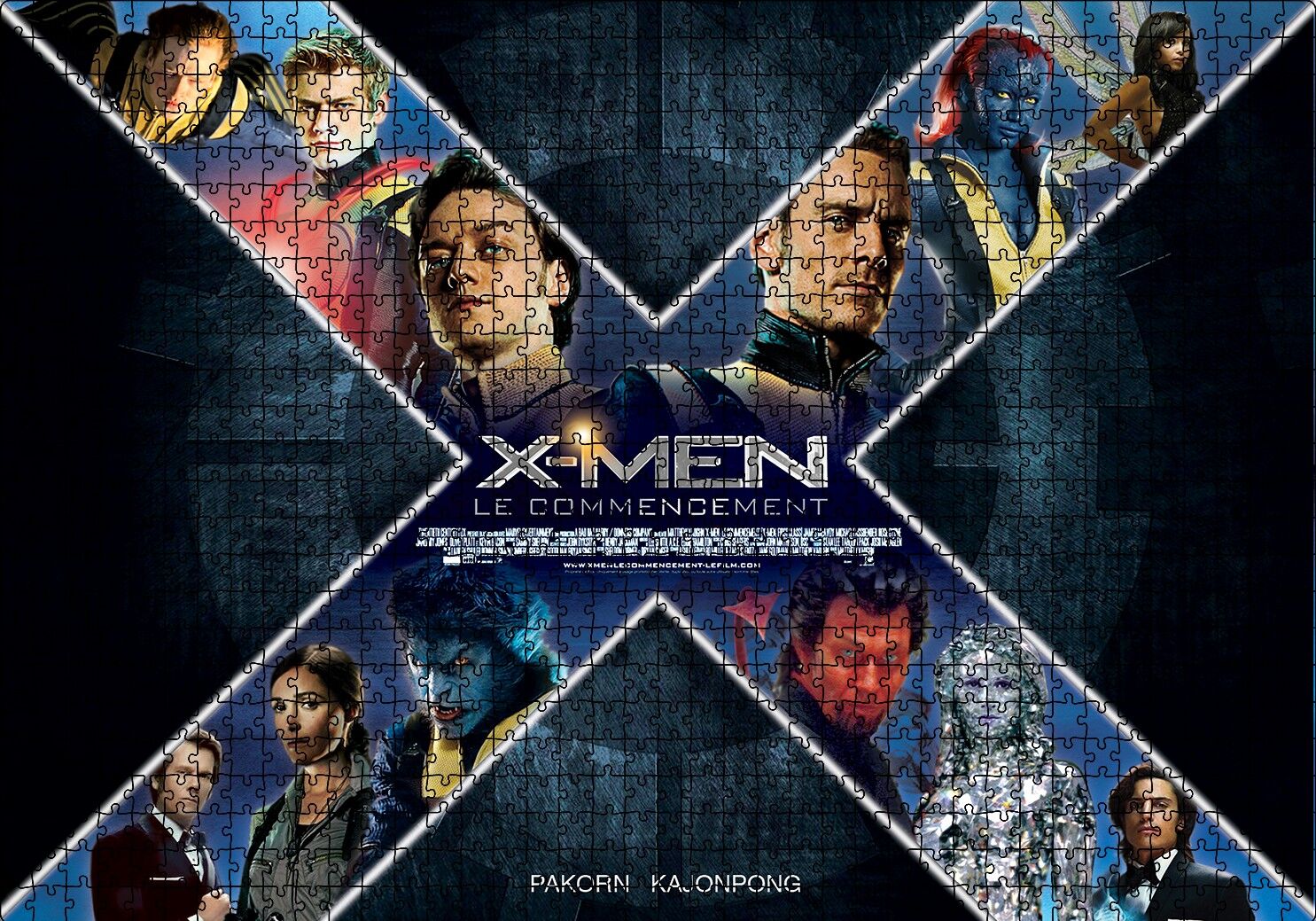 X Men Film Afişi Puzzle Yapboz MDF Ahşap 1000 Parça 49 cm X 68 cm