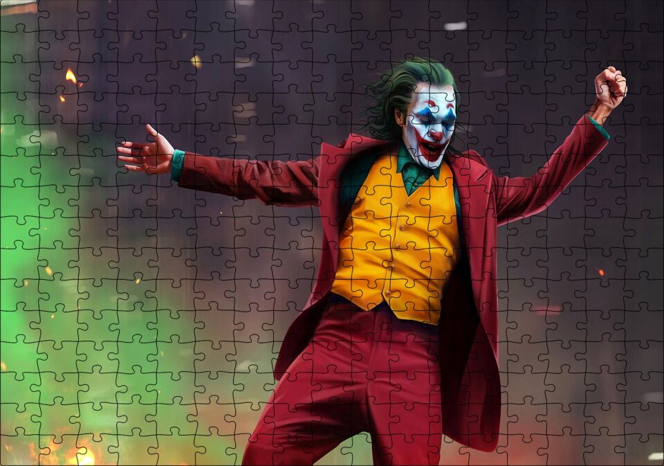 Joker Anime Karakter Posteri Puzzle Yapboz MDF Ahşap 255 Parça 34 cm X 49 cm