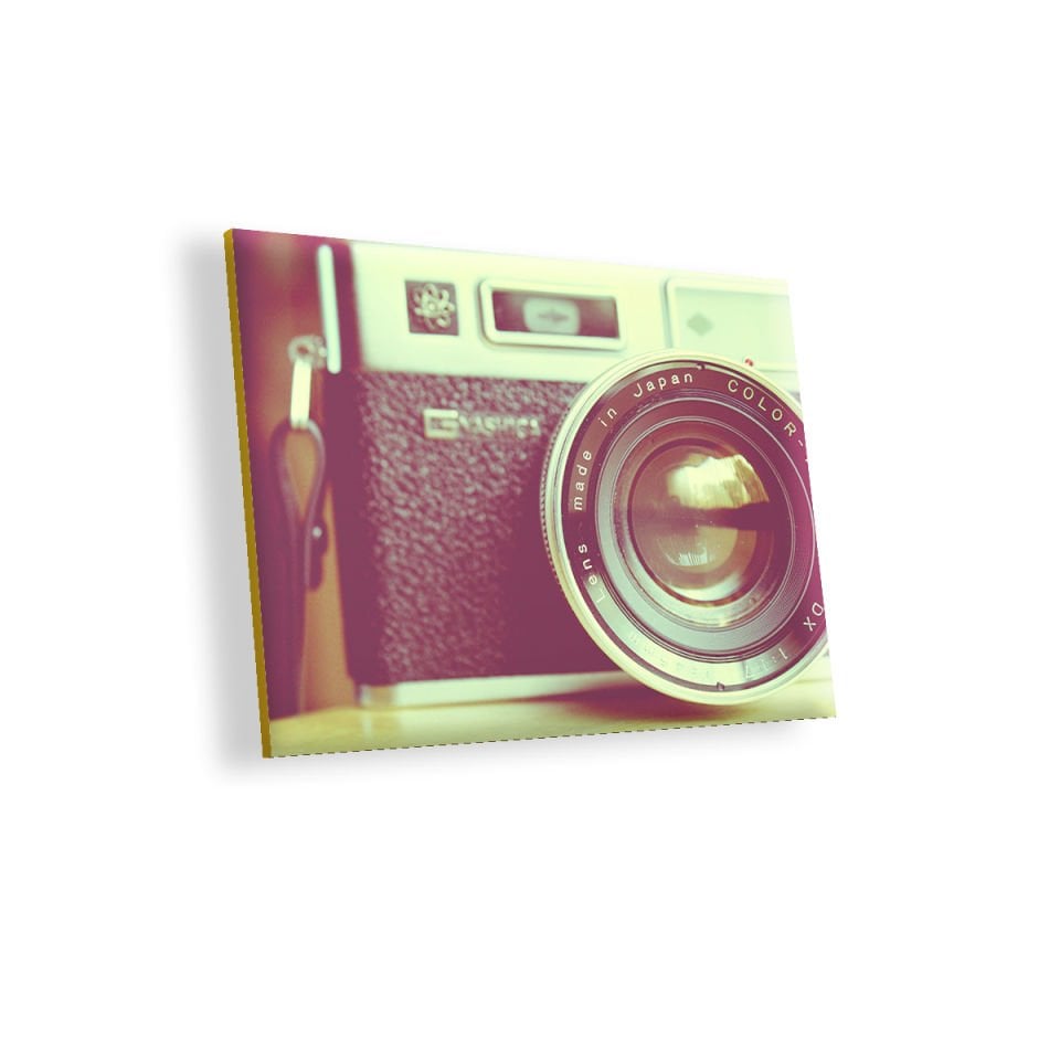 Antika Fotoğraf Makinası MDF Akşap Duvar Tablo 35x50 cm