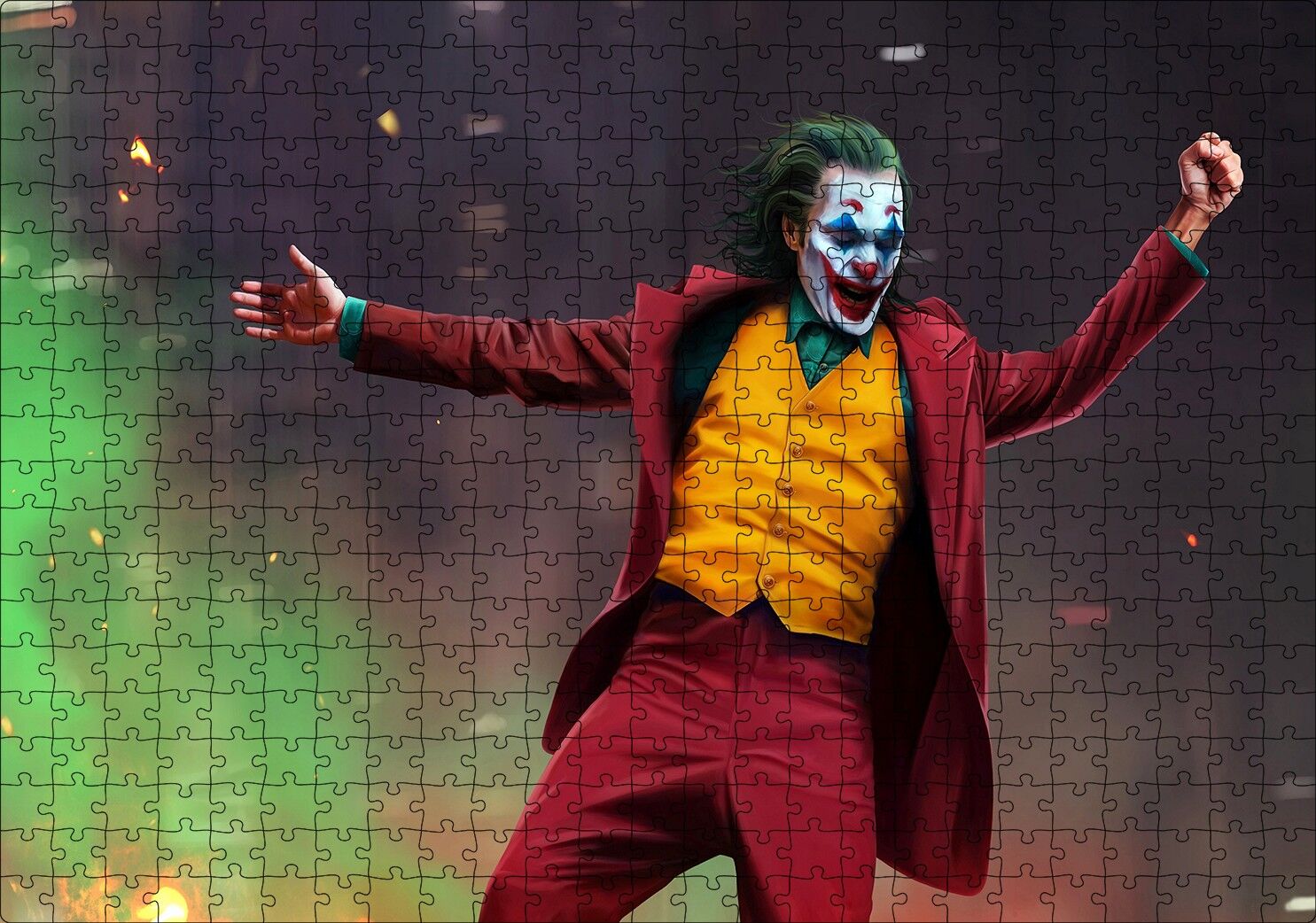 Joker Anime Karakter Posteri Puzzle Yapboz MDF Ahşap 500 Parça 49 cm X 68 cm