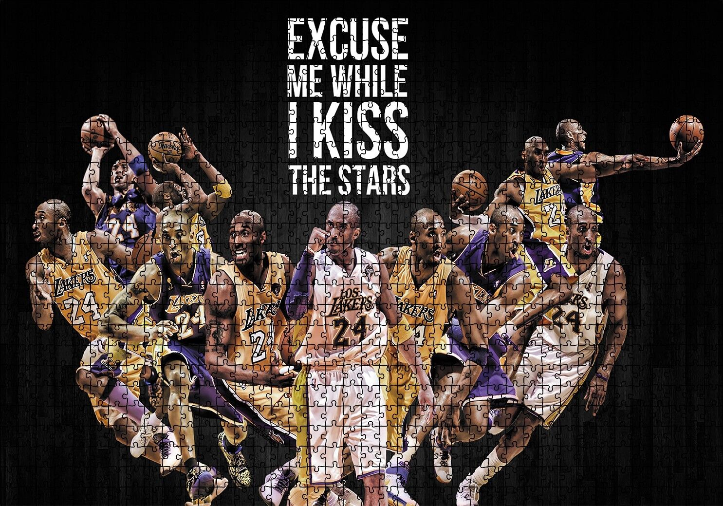 Kobe Bryant Özgürlük Puzzle Yapboz MDF Ahşap 1000 Parça 49 cm X 68 cm