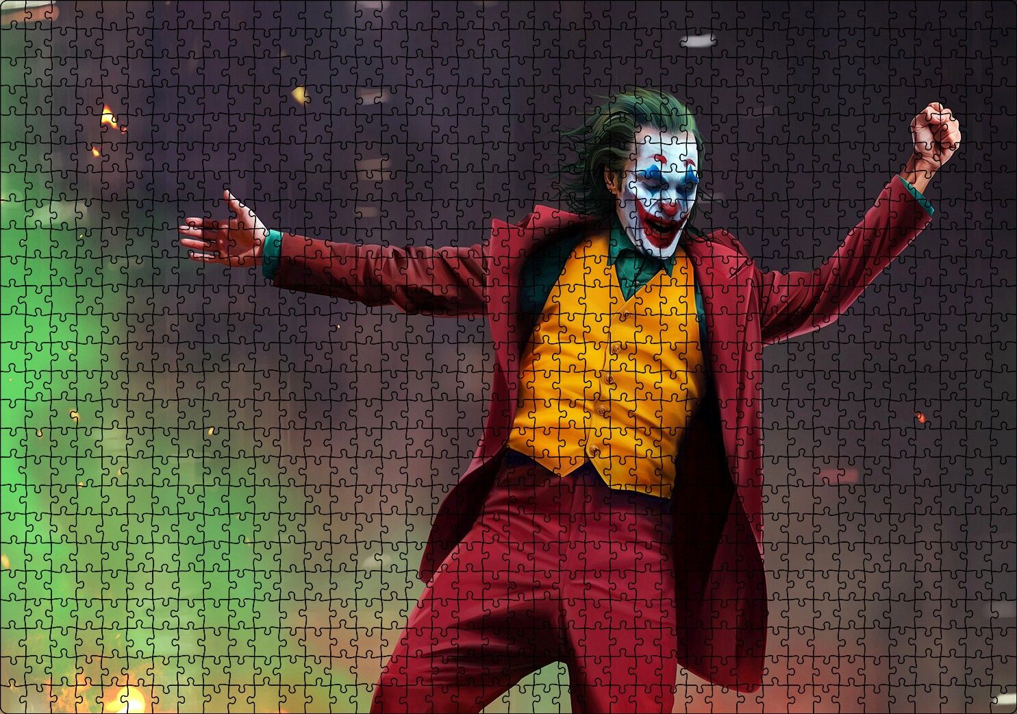 Joker Anime Karakter Posteri Puzzle Yapboz MDF Ahşap 1000 Parça 49 cm X 68 cm
