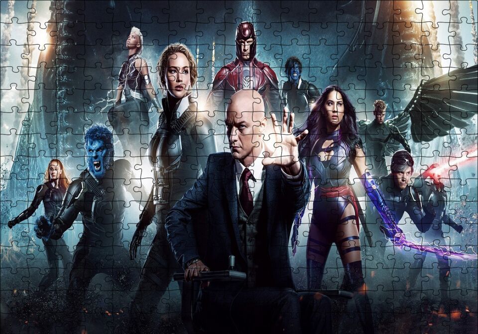 X Men Ekip Puzzle Yapboz MDF Ahşap 255 Parça 34 cm X 49 cm