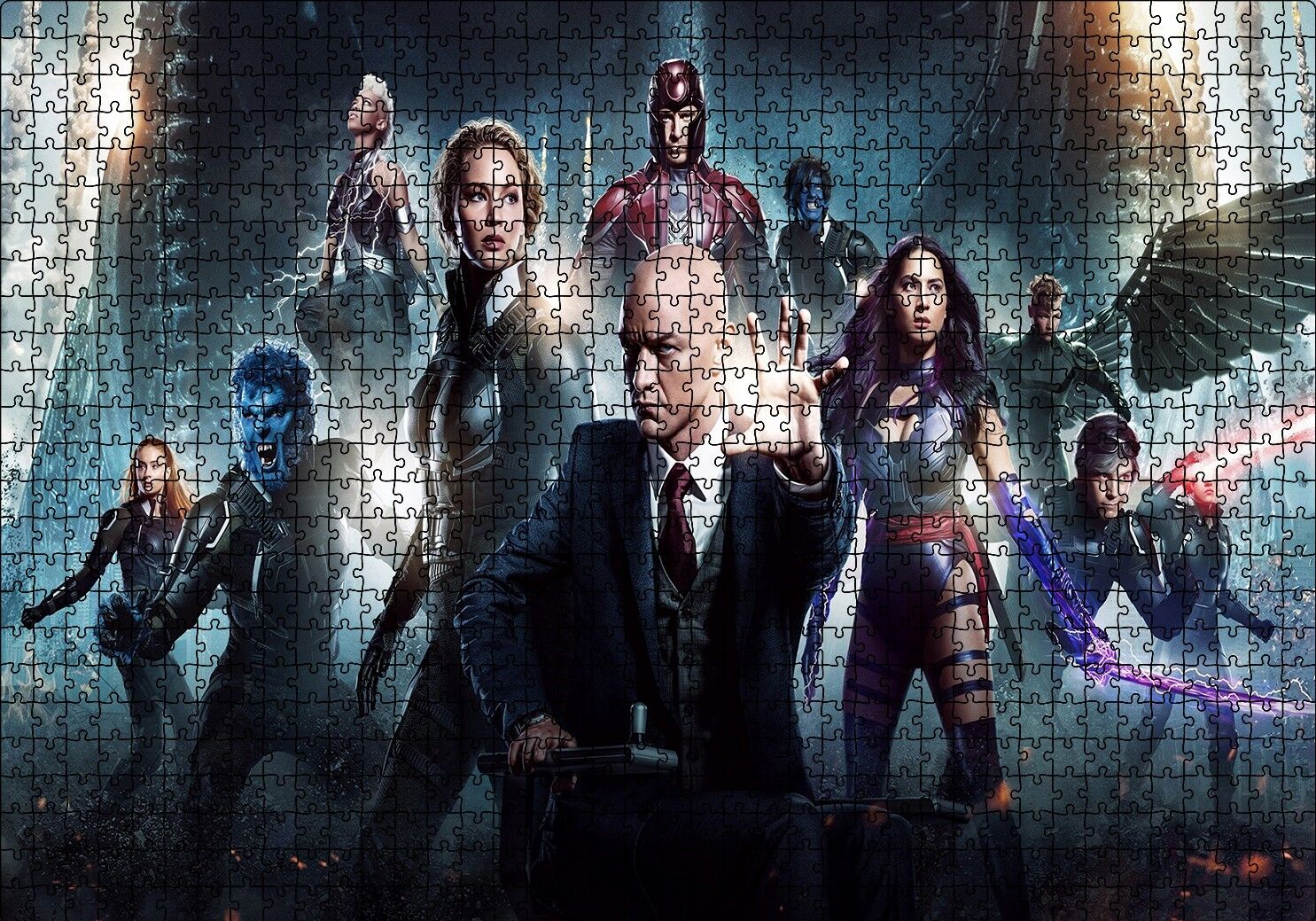 X Men Ekip Puzzle Yapboz MDF Ahşap 1000 Parça 49 cm X 68 cm