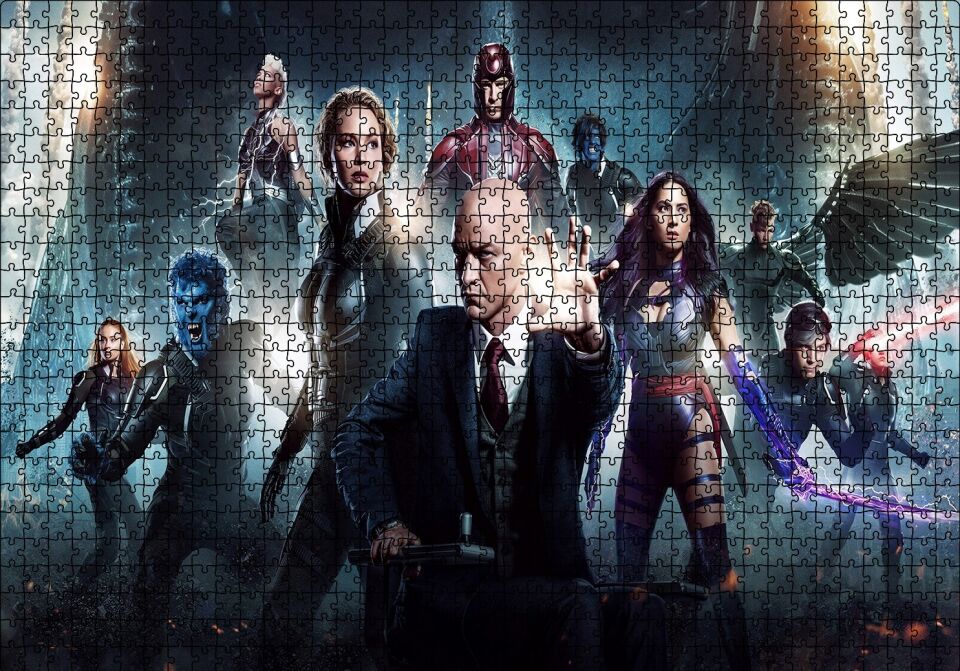 X Men Ekip Puzzle Yapboz MDF Ahşap 1000 Parça 49 cm X 68 cm