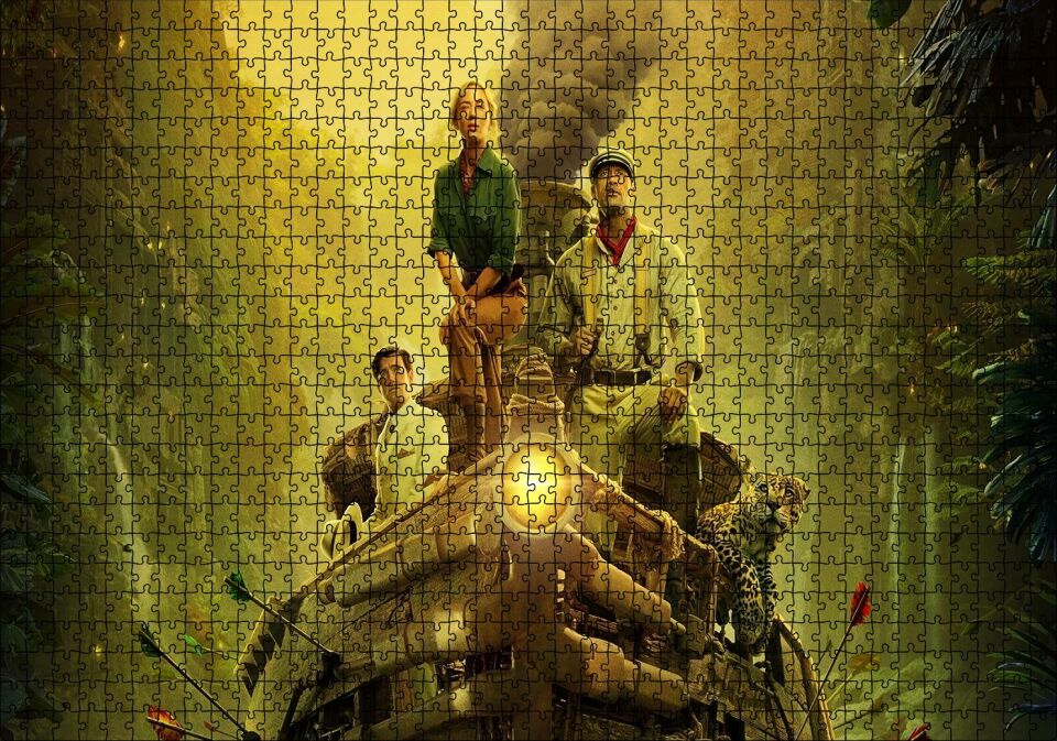 Jungle Cruise 2021 Filmleri Puzzle Yapboz MDF Ahşap 1000 Parça 49 cm X 68 cm