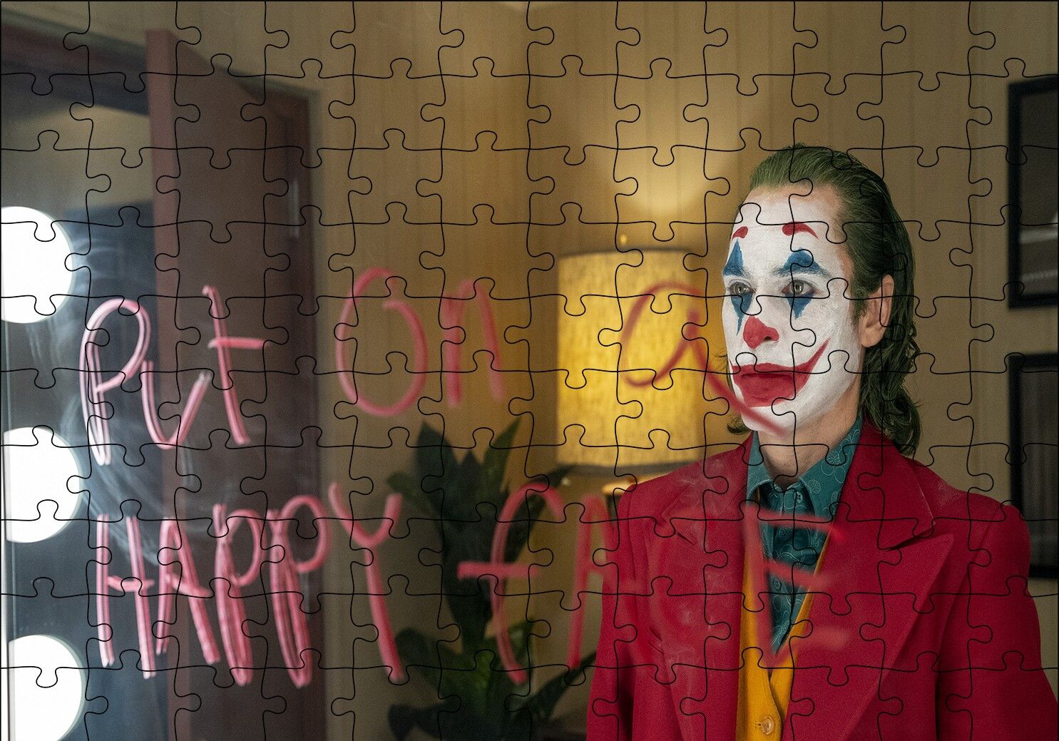 Joker Mutlu Bi Yüz Takın Puzzle Yapboz MDF Ahşap