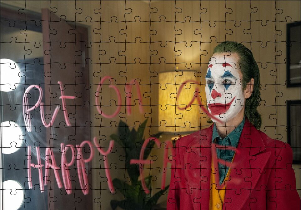 Joker Mutlu Bi Yüz Takın Puzzle Yapboz MDF Ahşap