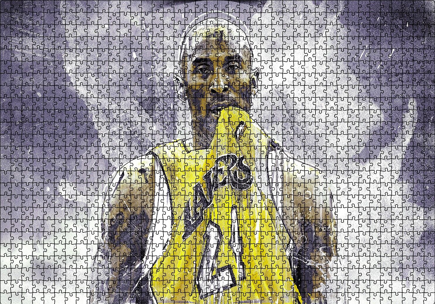 Kobe Bryant Maç Bitti Puzzle Yapboz MDF Ahşap 1000 Parça 49 cm X 68 cm