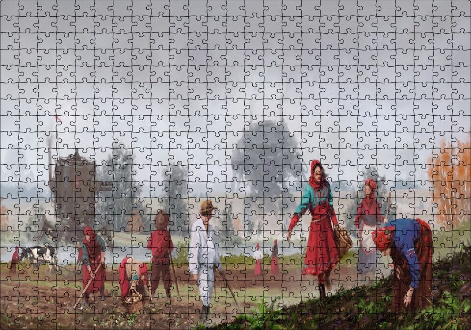 Jakub Rozalkinin 1920 Serisinden Görsel Puzzle Yapboz MDF Ahşap 500 Parça 49 cm X 68 cm