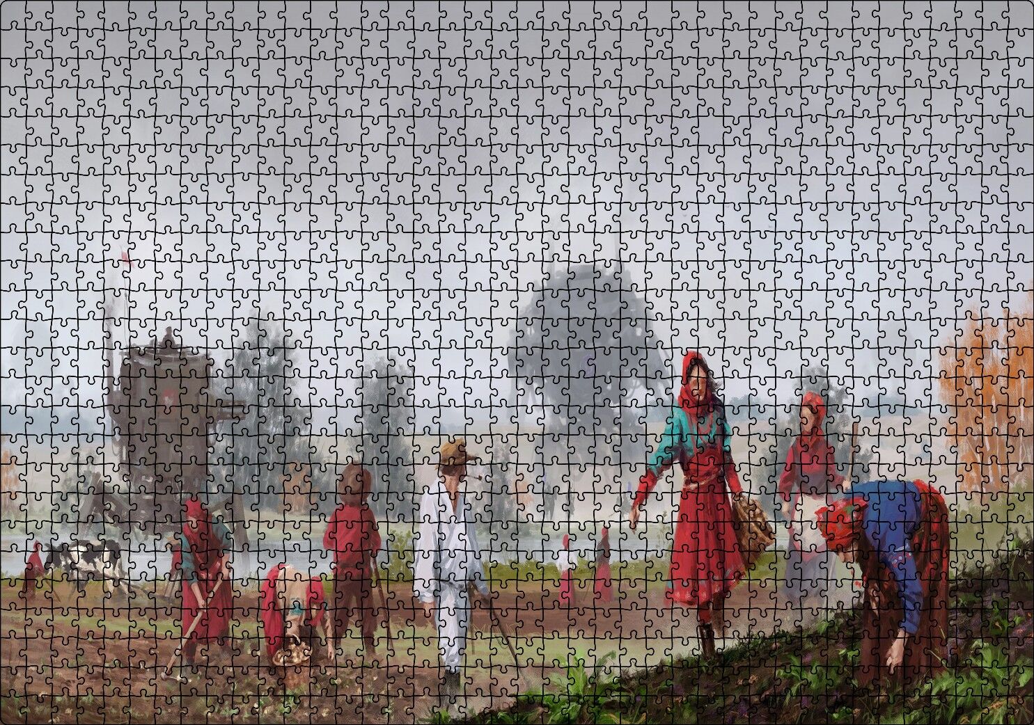 Jakub Rozalkinin 1920 Serisinden Görsel Puzzle Yapboz MDF Ahşap 1000 Parça 49 cm X 68 cm