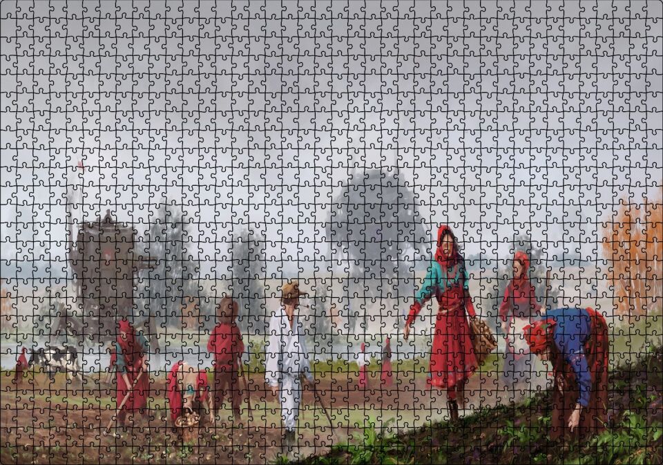 Jakub Rozalkinin 1920 Serisinden Görsel Puzzle Yapboz MDF Ahşap 1000 Parça 49 cm X 68 cm