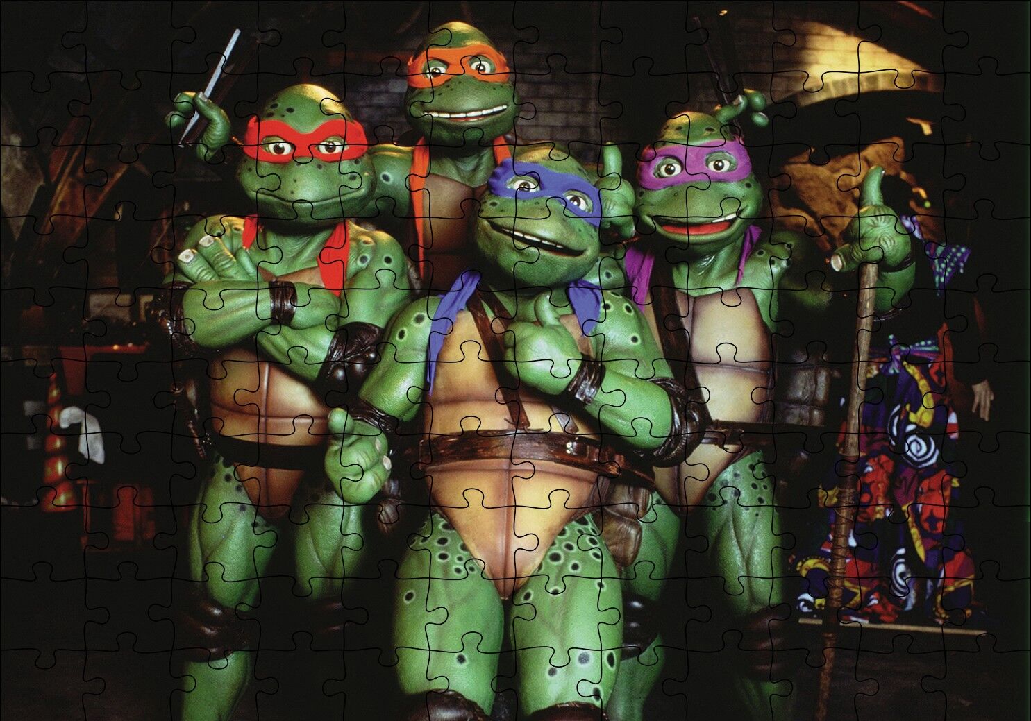 Ninca Kaplumbağaları Puzzle Yapboz MDF Ahşap