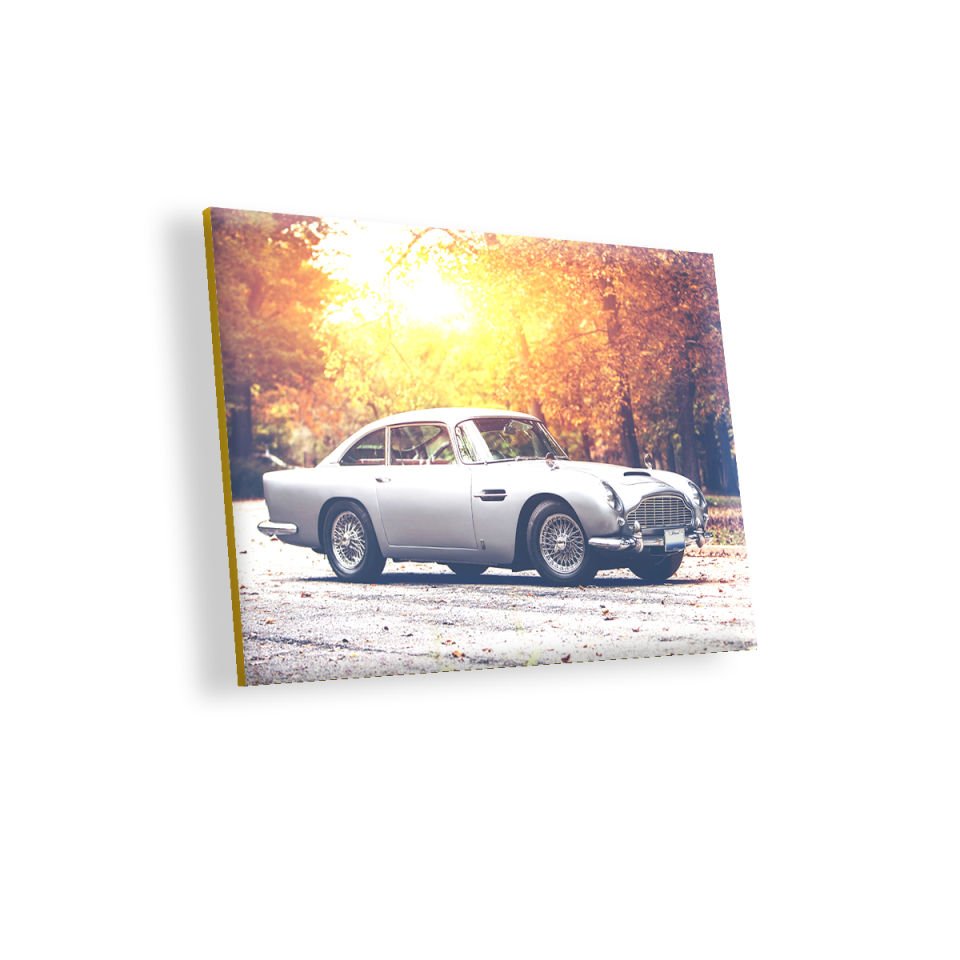 Aston Martin Klasik Otomobil MDF Akşap Duvar Tablo 50x70 cm