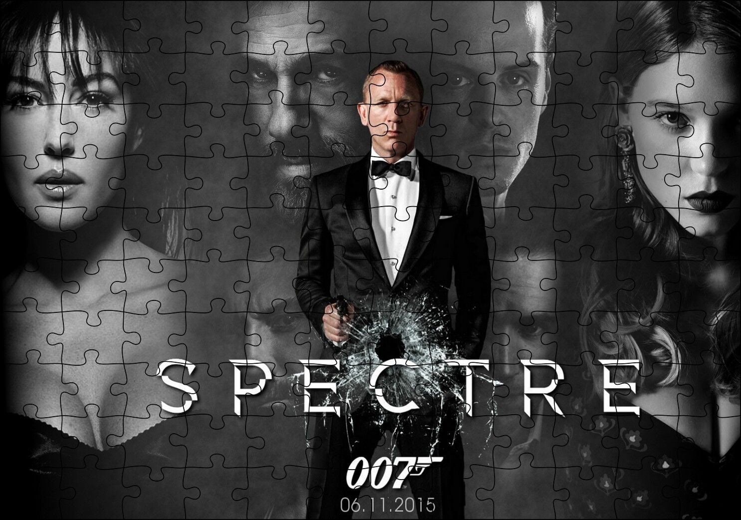 James Bond Spectre 007 Puzzle Yapboz MDF Ahşap 120 Parça 24 cm X 34 cm