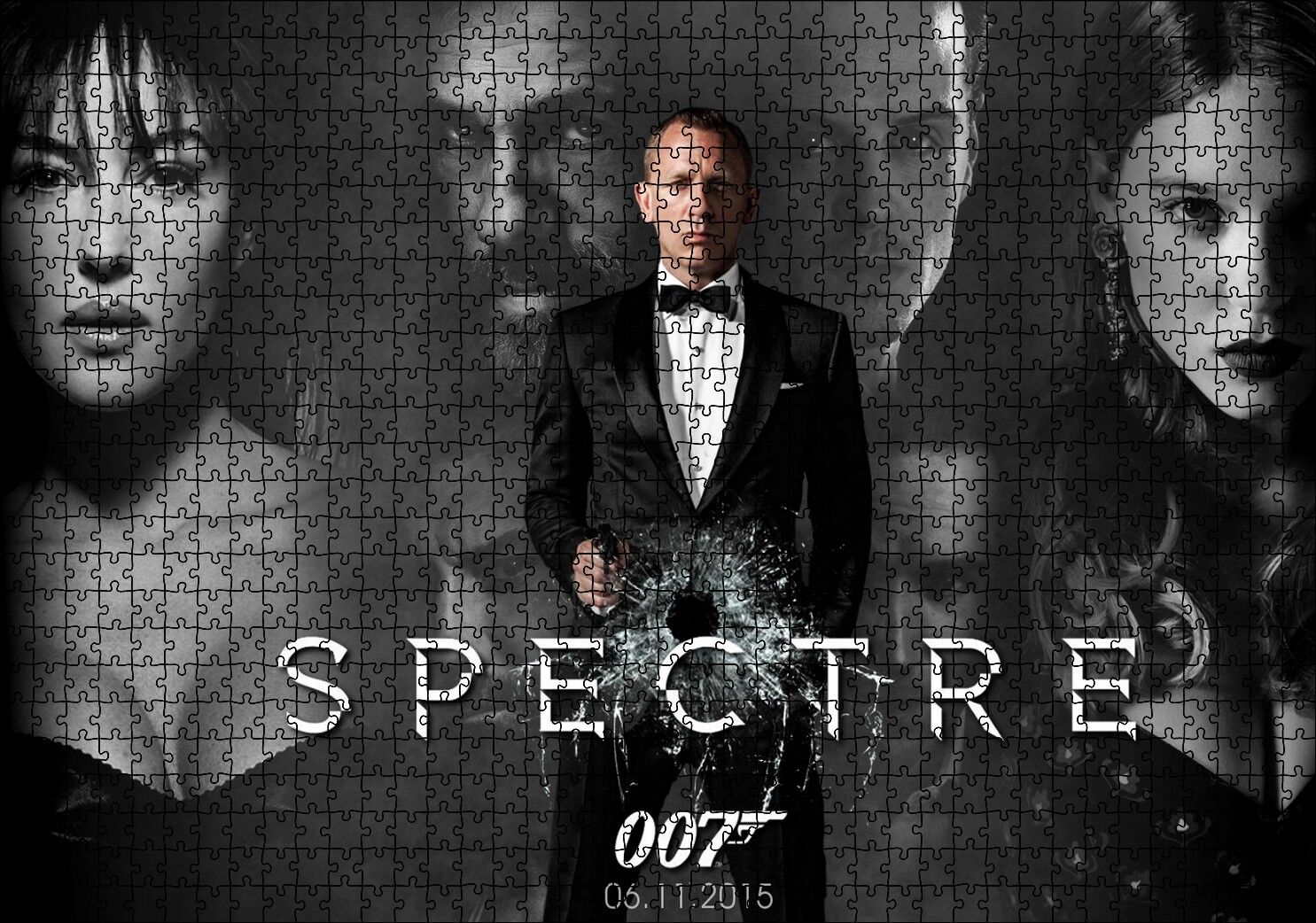 James Bond Spectre 007 Puzzle Yapboz MDF Ahşap 1000 Parça 49 cm X 68 cm