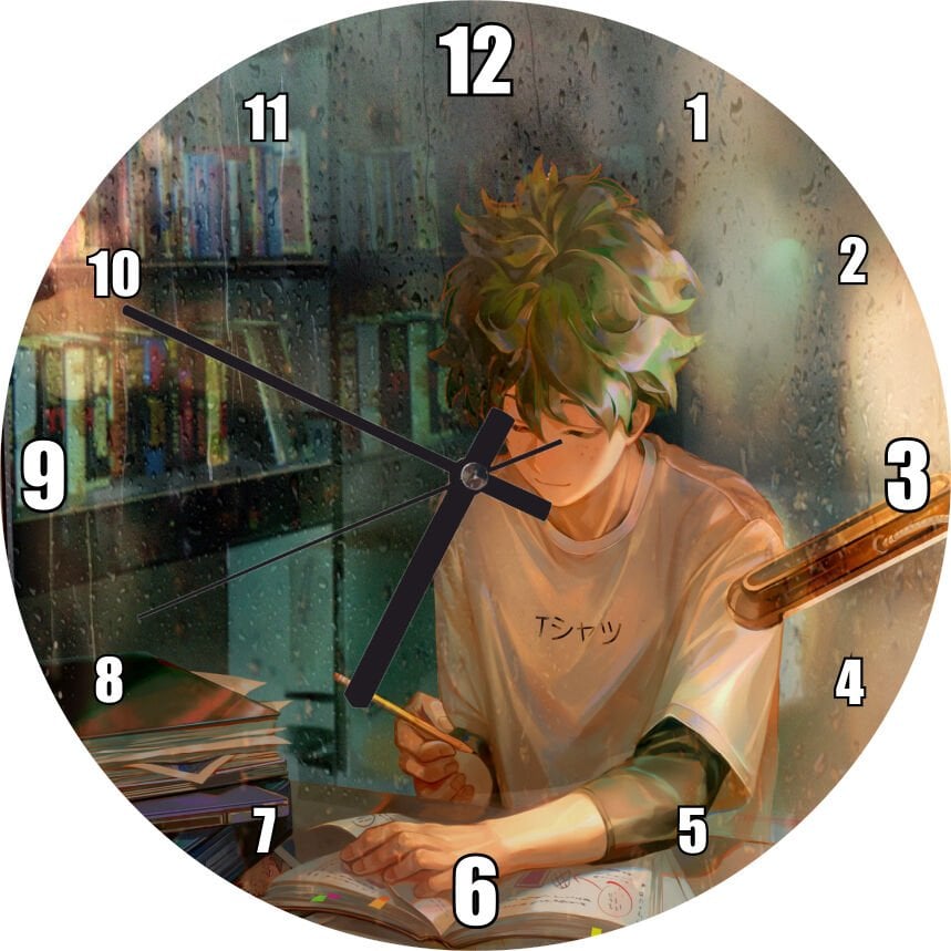 Anime  My Hero Academia  Boku no Hero Academia Görseli Mdf Ahşap Duvar Saati