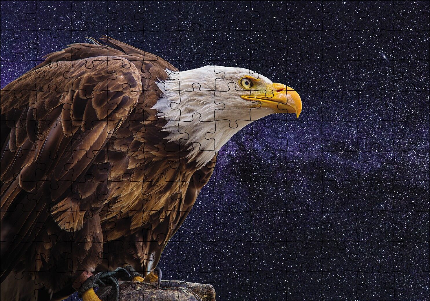 Kel Kartal Puzzle Yapboz MDF Ahşap 120 Parça 24 cm X 34 cm
